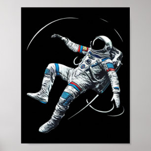Poster Astronaut Muay Thai Boxe Caratê Kickboxing Marti