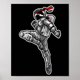 Poster Astronaut Muay Thai Boxing Karate Kickboxing 