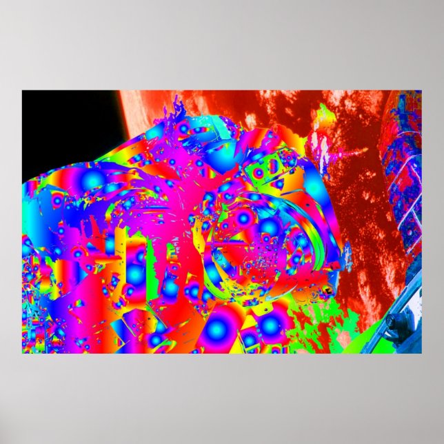 Póster Astronauta abstrato (Frente)