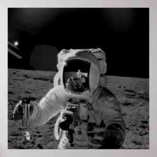 Poster Astronauta Apollo 12 na Lua