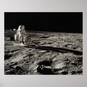 Póster Astronauta Apollo 12 na Lua
