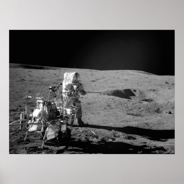 Poster Astronauta Apollo 14 na Lua (Frente)