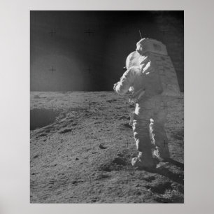 Póster Astronauta Apollo 14 na Lua