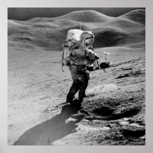 Póster Astronauta Apollo 15 na Lua