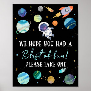 Poster Astronauta Azul - Explosão Espacial do Favor Dive