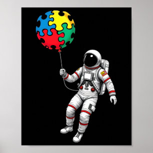 Poster Astronauta Bylloon Autismo Atenção Espaço Autista