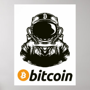 Poster Astronauta Cripto BITCOIN