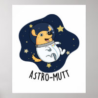 Astronauta de Cão Engraçado Astromutt