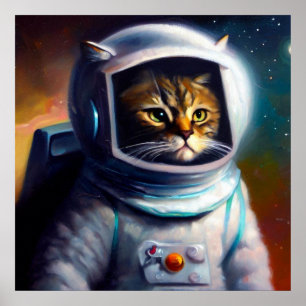 Poster Astronauta de Gato