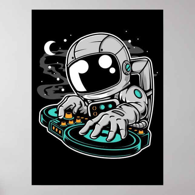 Poster Astronauta DJ (Frente)