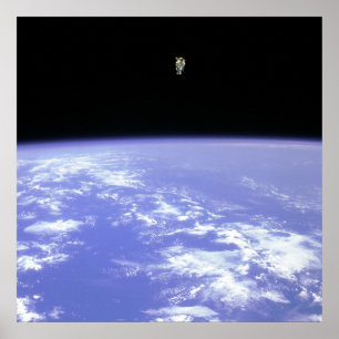 Póster astronauta do Livre-vôo