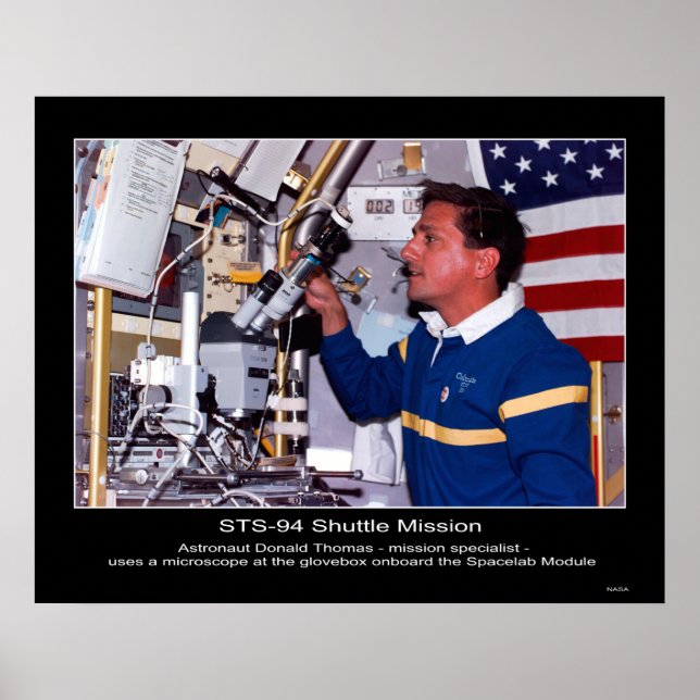 Póster Astronauta Donald Thomas (Frente)
