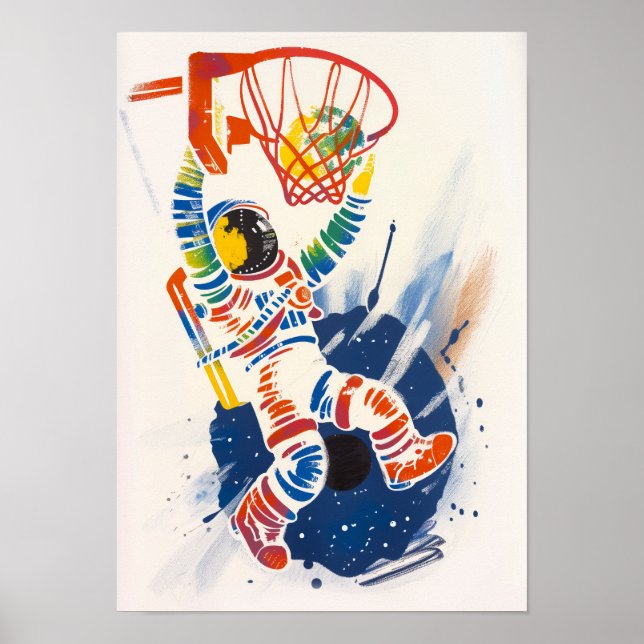 Poster Astronauta Dunking (Frente)