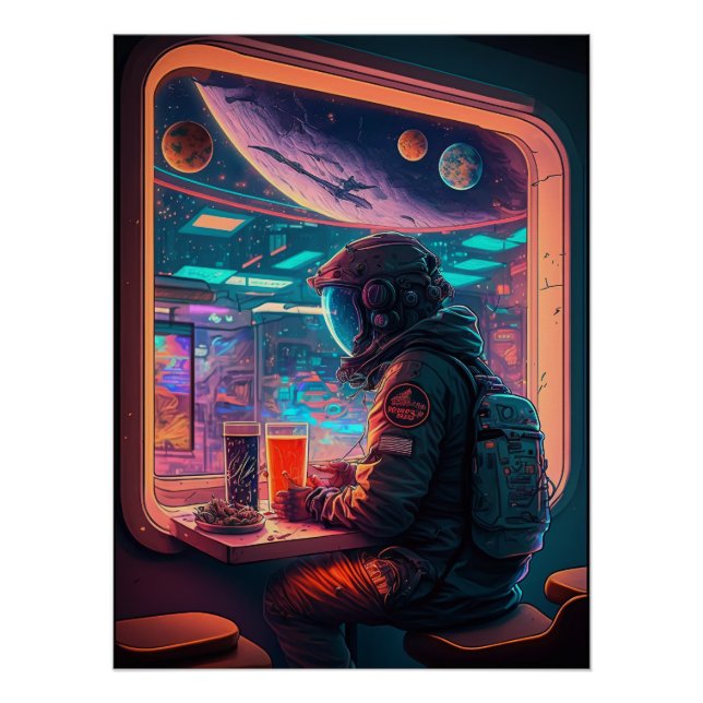 Póster Astronauta Espacial (Frente)
