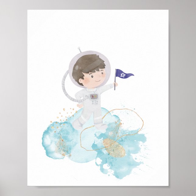 Poster Astronauta Espacial Kids Adventure (Frente)