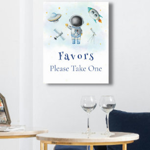 Poster Astronauta Espacial Rapaz fogueira estrelas Favor