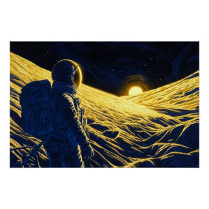 Póster Astronauta feminino