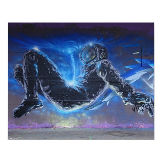 Póster Astronauta Flutuante (Frente)