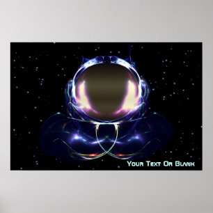 Poster Astronauta Fractal