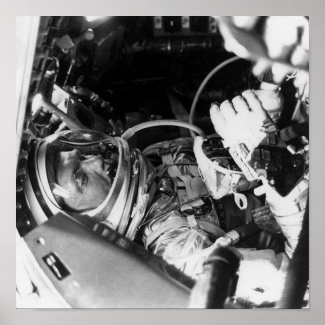Póster Astronauta John Glenn dentro Amizade 7 (Frente)