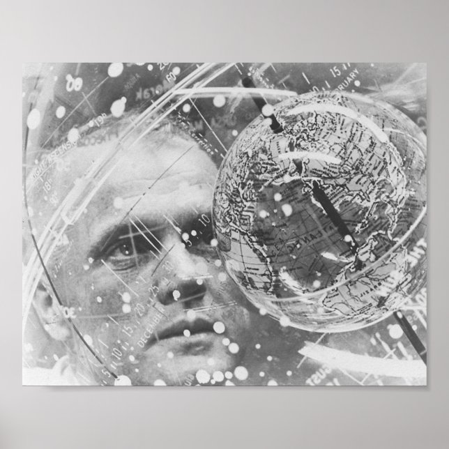 Póster Astronauta John Glenn treinando para Amizade 7 (Frente)