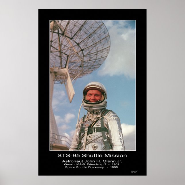 Póster Astronauta John H. Glenn Jr. (Frente)