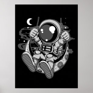 Poster Astronauta Moon Swing