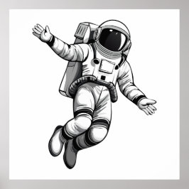 Poster Astronauta no espaço