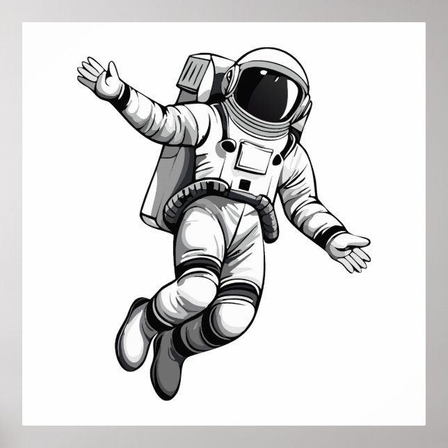 Poster Astronauta no espaço (Frente)