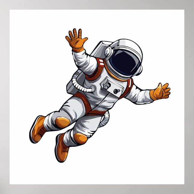 Poster Astronauta no espaço (Frente)