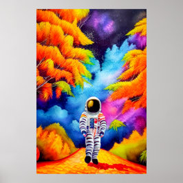 Poster Astronauta no outono