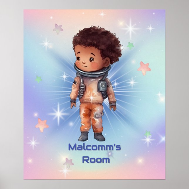 Poster Astronauta Pequenino e Fofo (Frente)