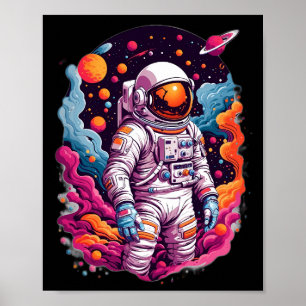 Poster Astronauta perdido na galáxia