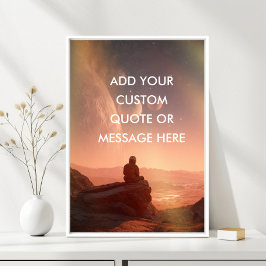 Poster Astronauta Pôr do Sol - Crie Sua Própria Motivação