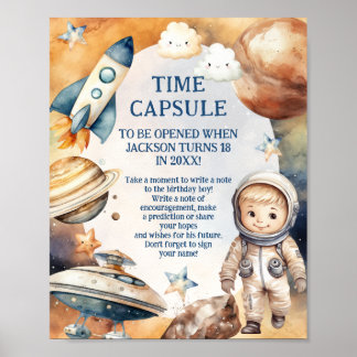 Poster Astronauta Primeira Viagem Em Torno Da Cápsula Do 
