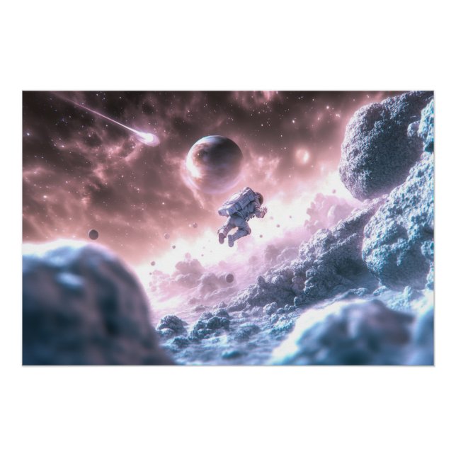 Póster Astronauta Saltando (Frente)