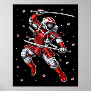 Poster Astronauta Samurai Warrior