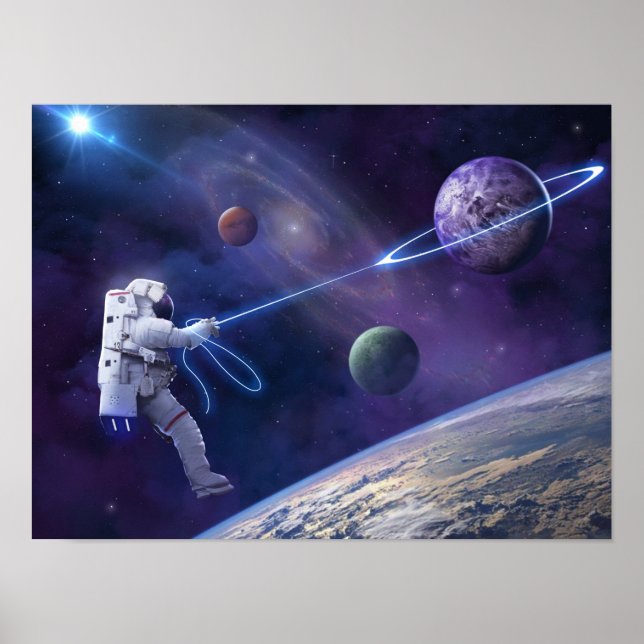 Poster Astronauta saturn (Frente)