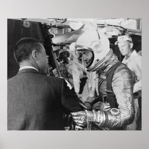 Póster Astronauta se preparando para inserção na Liberdad