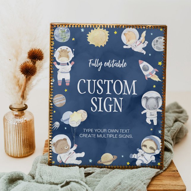 Poster Astronauta Sinal de Mesa de Astronauta Safari Exte (Criador carregado)