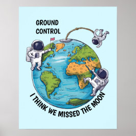 Poster Astronautas Flutuantes