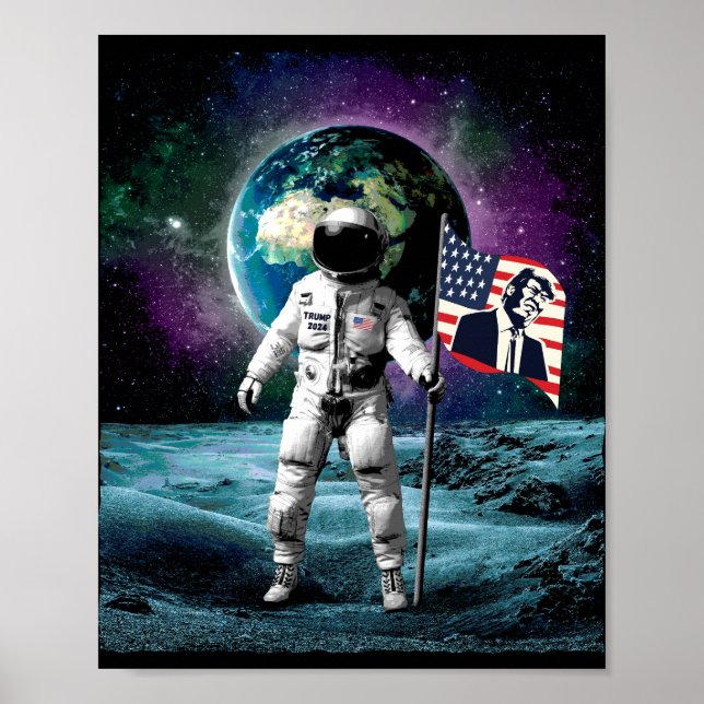 Poster Astronautas para o Convite Trump 2024 (Frente)
