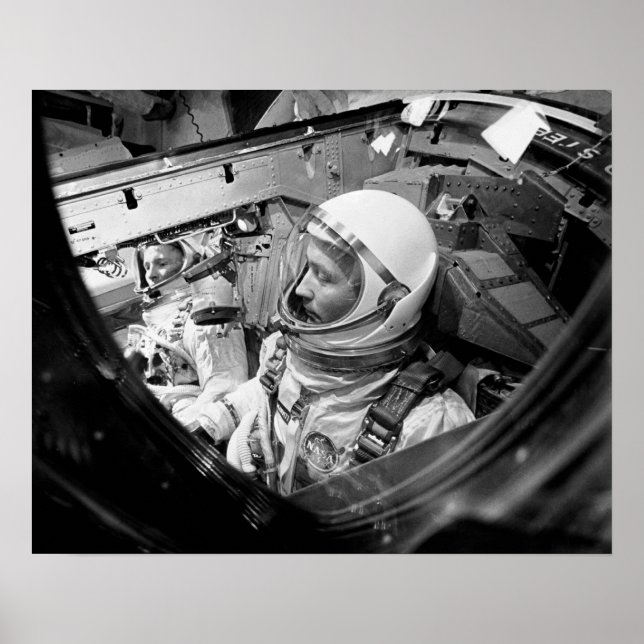 Póster Astronautas sentados na dentro Gemini 4 (Frente)
