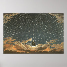 Poster Astronomia Celestial Vintage, Rainha da Noite
