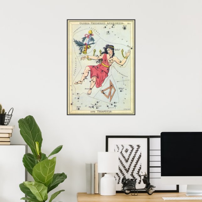 Poster Astronomia Clássica, Estrelas da Constelação, Andr (Escritório em casa)