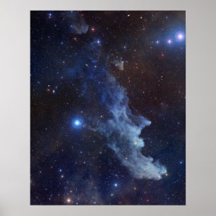 Poster Astronomia da NASA na nebulosa da Cabeça de Bruxa