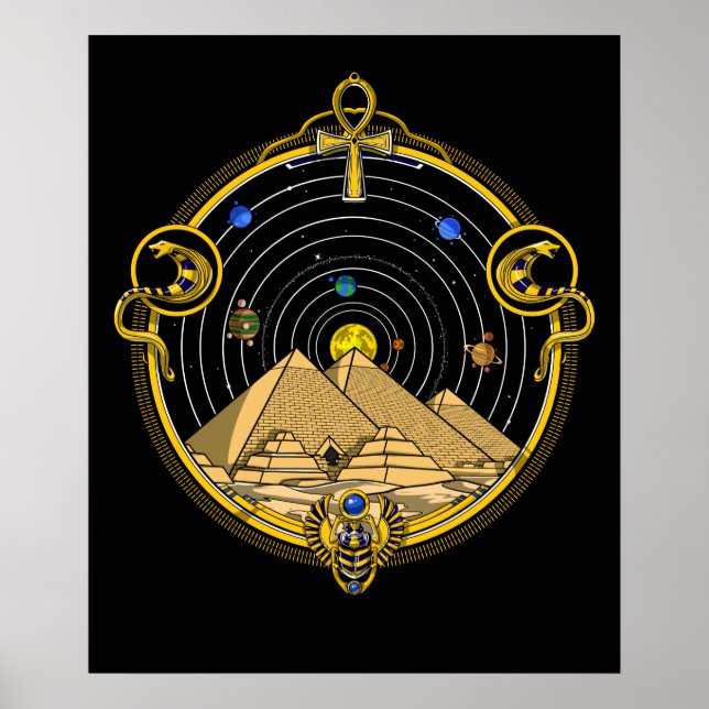 Poster Astronomia das Pirâmides Egípcias (Frente)
