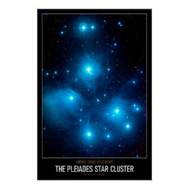 Póster Astronomia de Alta Res O Cluster de Pleiades Star