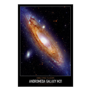 Póster Astronomia de alta resolução Andromeda Galaxy M31