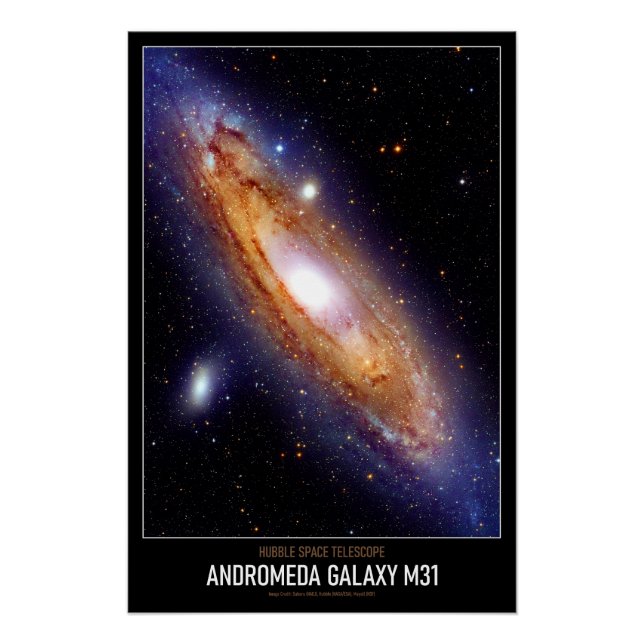 Póster Astronomia de alta resolução Andromeda Galaxy M31 (Frente)